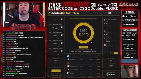 Youtuber Phantoml0rd alleged to own CSGOShuffle and rigged .